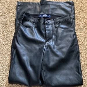 hollister pleather pants